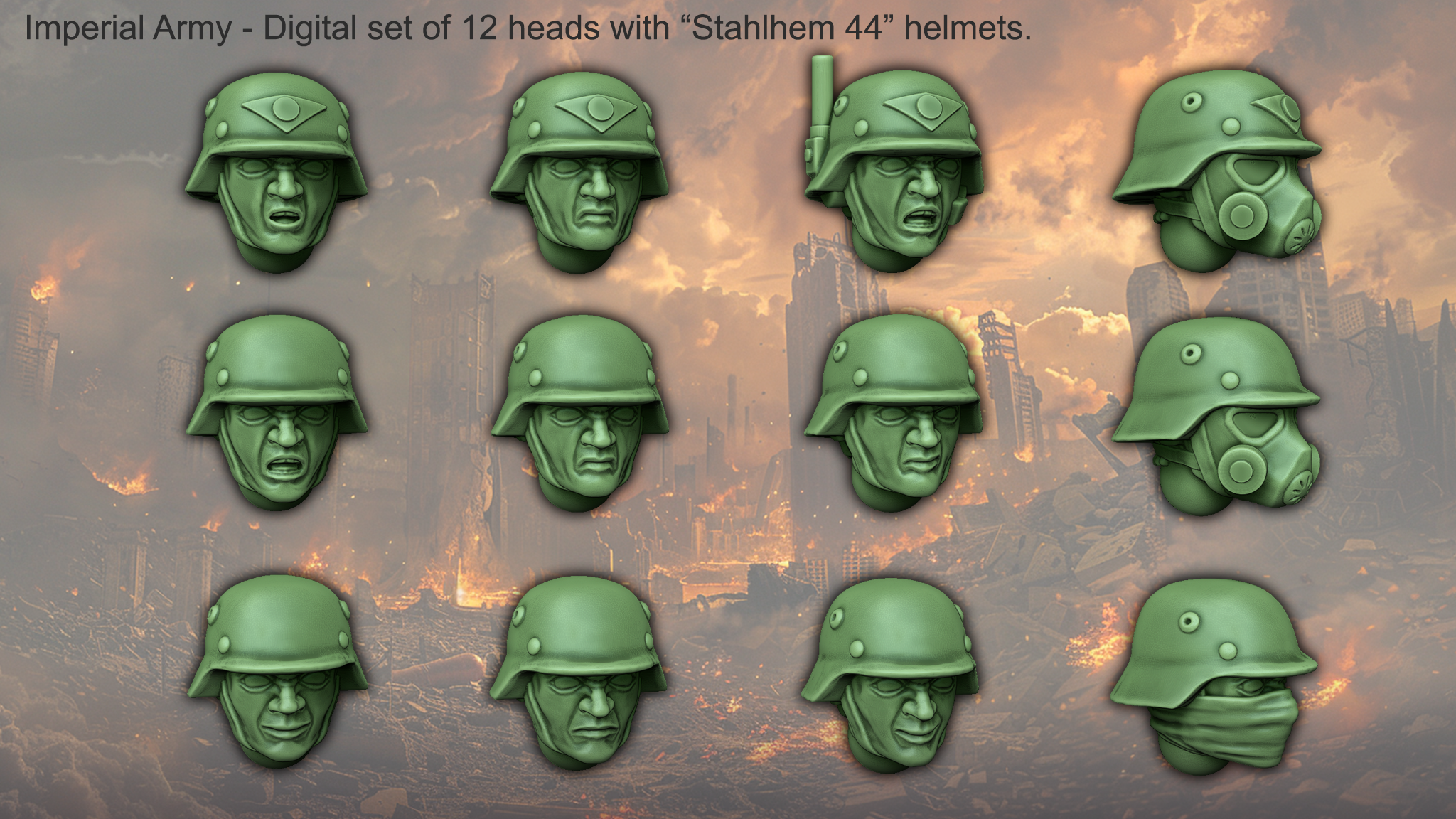 DKOM - WW2 Stahlhelm-style helmets set